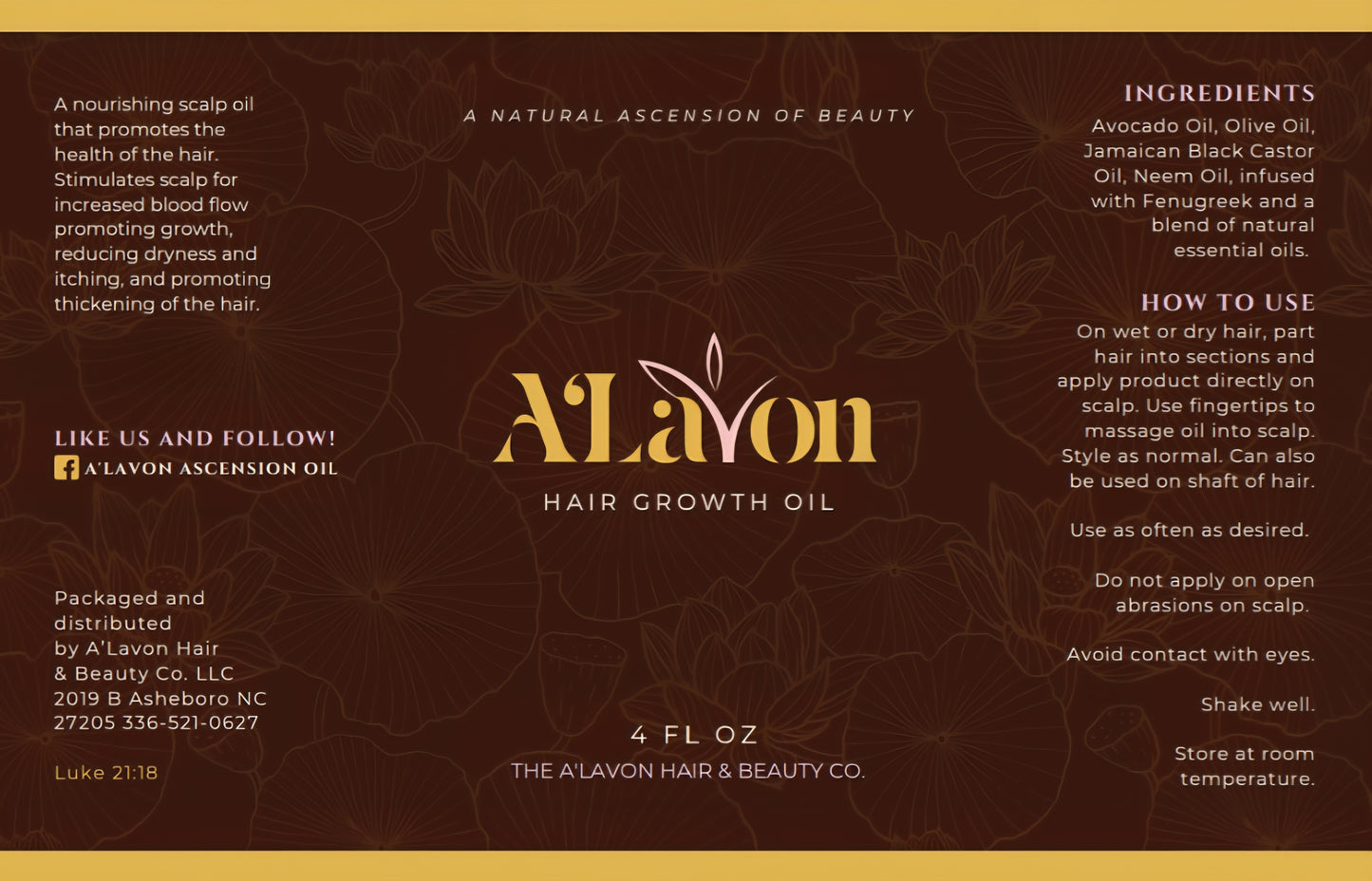 A'Lavon Hair Growth Oil